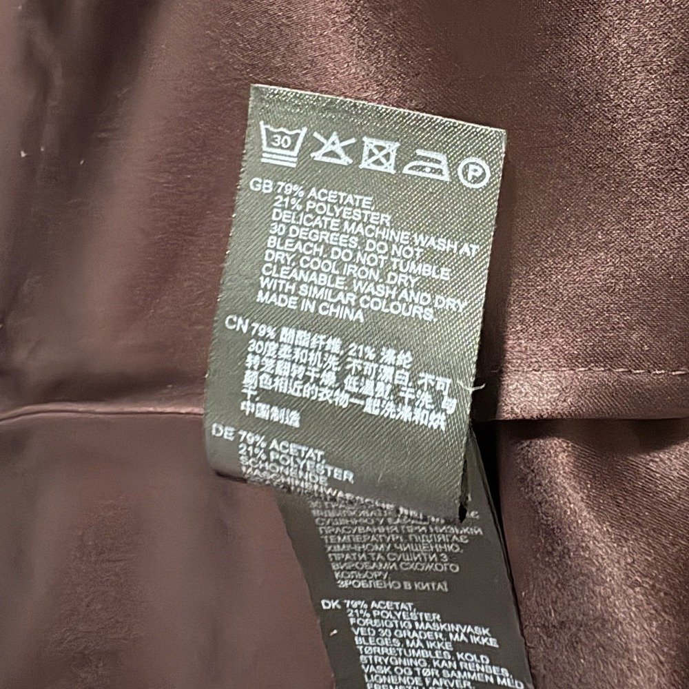REISS  Satin Cape Maxi Dress - Burgundy Size Us 6, UK 10 - Picture 7 of 8